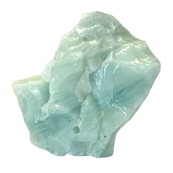 Mint Green Art Glass Cullet Glowing Manganese Slag Glass #5GL8 - Picture 4 of 8